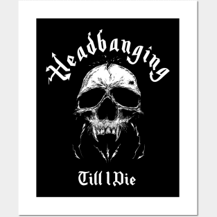 Headbanging-Skull-Metal-Rock Music Posters and Art